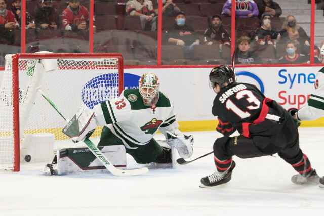 The Ottawa Senators have traded goaltender Filip Gustavsson to the Minnesota Wild for goaltender Cam Talbot.