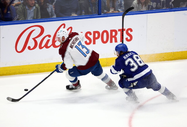 Valeri Nichushkin re-signs with the Colorado Avalanche for eight years. The Pittsburgh Penguins re-signed Rickard Rakell.