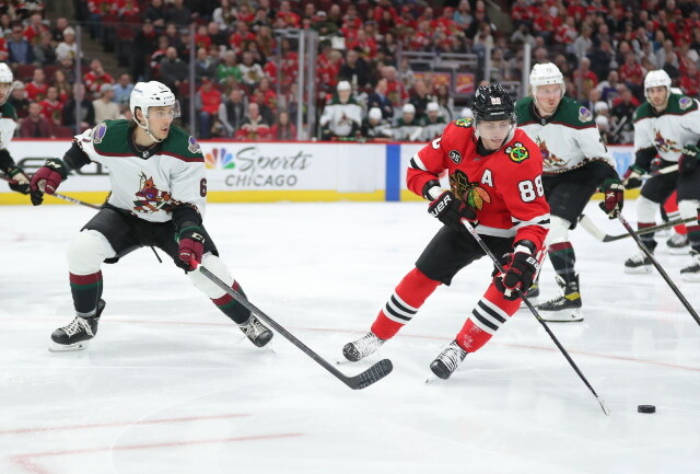 Could the Boston Bruins be interested in Patrick Kane? The Arizona Coyotes remain patient with Jakob Chychrun.