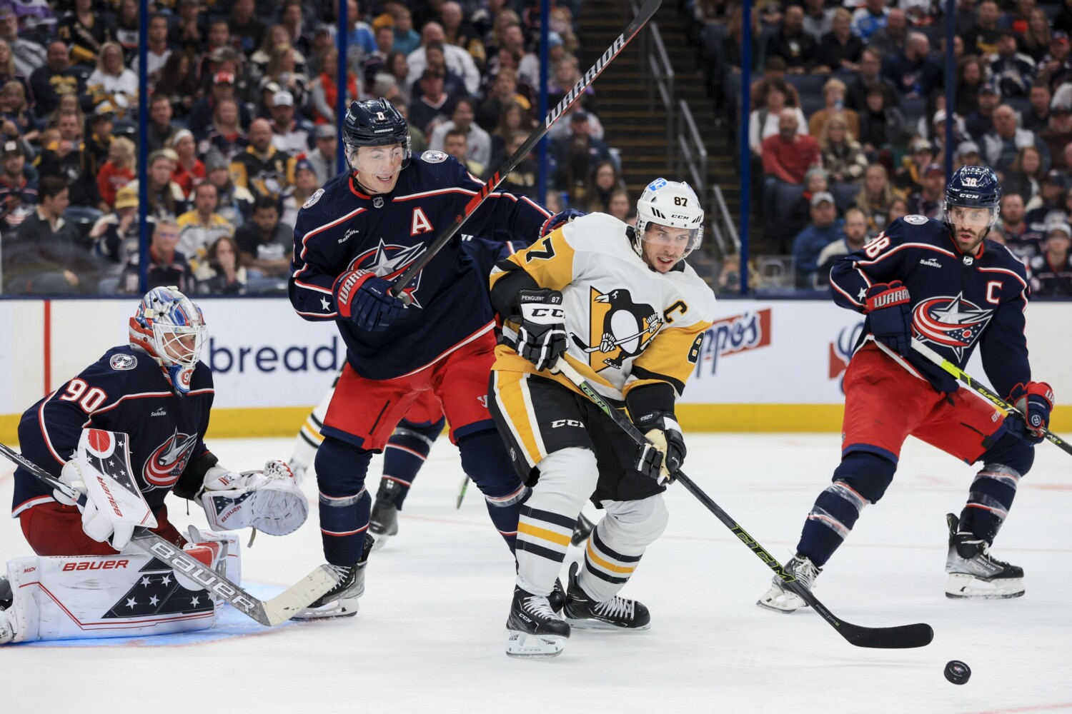 Zach Werenski out the rest of the regular season. Evander Kane's cut went right to the bone. Matt Murray not ready yet.