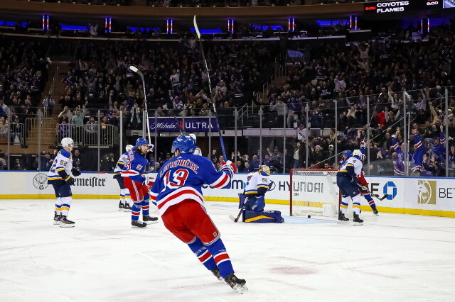 The New York Rangers still believe in Alexis Lafreniere, and the Vancouver Canucks have interest. Ryan Merkley asks the Sharks for a trade.