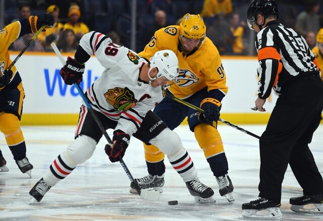 Jonathan Toews feeling better and back on the ice. Predators lose Matt Duchene, adding to the list of injured players. Chychrun out weeks.