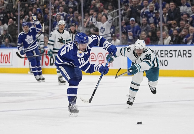 The Toronto Maple Leafs had some interest in Mattias Ekholm and Erik Karlsson. The San Jose Sharks were interested in Jordan Greenway.