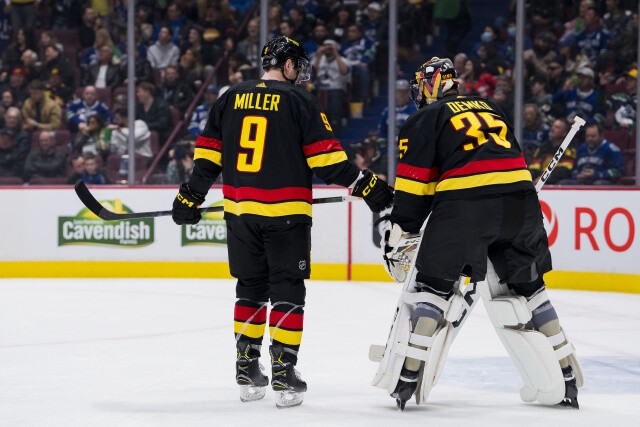 The Canucks ask for J.T. Miller. John Gibson be an option in Ottawa? Thatcher Demko likely not going anywhere. Teams watching Ross Colton.