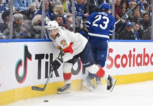 Norris Trophy finalists. Road teams are having success. Matthew Knies was injured after Sam Bennett takedown. Timo Meier day-to-day.