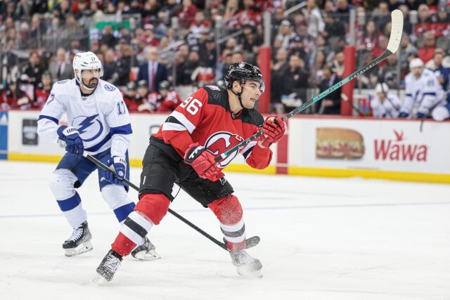 The New Jersey Devils have signed forward Timo Meier to an eight-year contract extension with a salary cap hit of $8.8 million.