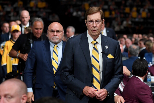 David Poile makes one final trade as the Predators GM. The Blackhawks acquire Corey Perry's rights. Sabres prospect out four to six months.