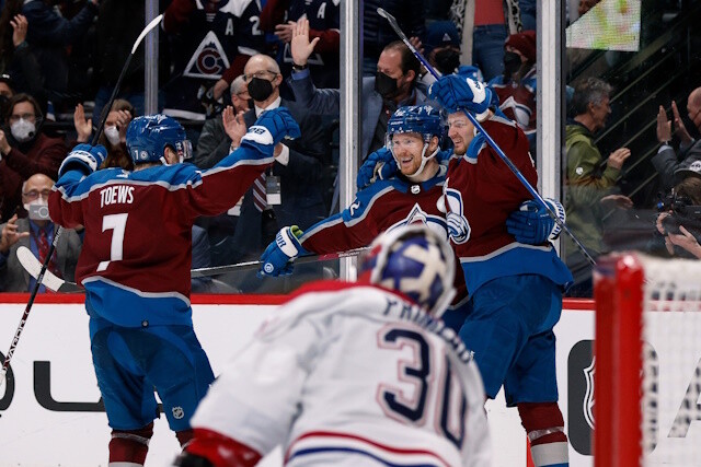 The Colorado Avalanche could be looking at 5 years for Devon Toews. The Montreal Canadiens could carry three goalies in the short-term.