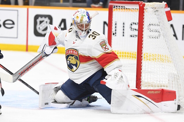 Spencer Knight finds himself in the AHL to start the season. He remain the Florida Panthers goalie of the future, and he just needs to play.