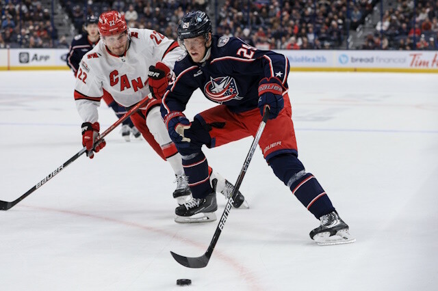 Brett Pesce is a game-time decision. Rangers are being extra cautious with Igor Shesterkin. Patrik Laine practices. Tristan Jarry isn't concussed.