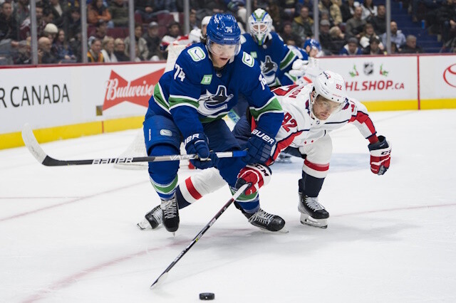 Ethan Bear is skating with the Washington Capitals. The Boston Bruins are looking for a defenseman and scoring up front.