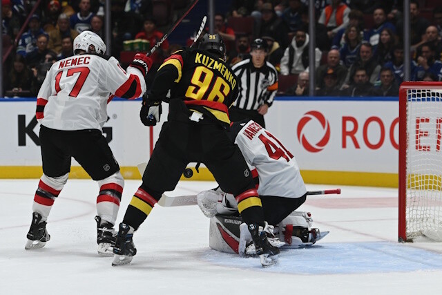 Andrei Kuzmenko's ice time is down and he's been a healthy scratch twice recently. Team are calling the Vancouver Canucks.