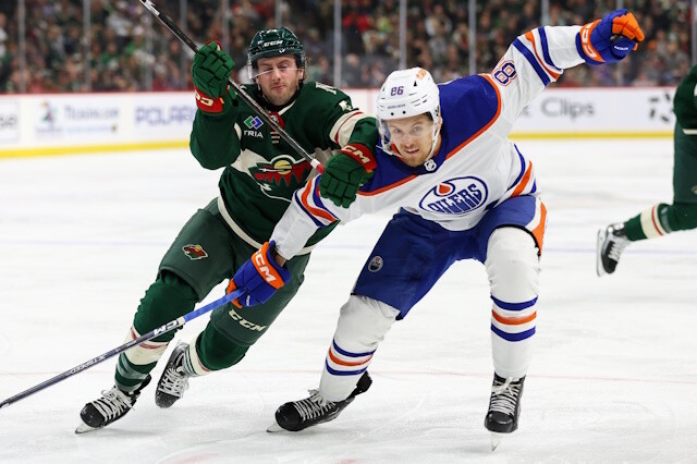 What depth players the Edmonton Oilers have in the AHL and how could the Minnesota Wild replace their top defenseman at the deadline.