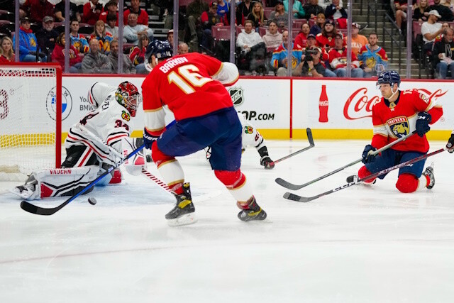 Florida Panthers, Sam Reinhart contract extension talks ongoing. Could teams have interest in Chicago Blackhawks goaltender Petr Mrazek?