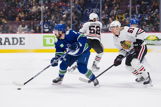 Vancouver Canucks GM on Conor Garland, and Don't expect any big trades or free agents involving the Chicago Blackhawks this year.