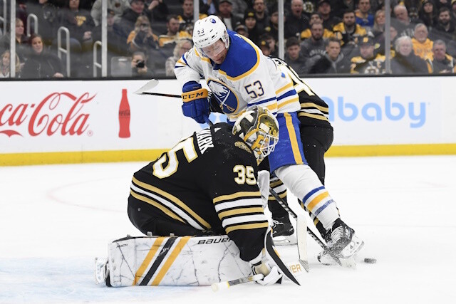 NHL injury updates: Linus Ullmark is listed as day-to-day. Jeff Skinner is week-to-week. Pyotr Kochetkov leaves with an upper-body.