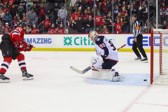 The Columbus Blue Jackets have basically dropped Elvis Merzlikins to their No. 3 goalie and he's not happy about it.