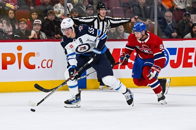 The Winnipeg Jets acquired pending UFA Sean Monahan on Friday. They'll see how things go before getting into any contract talks.