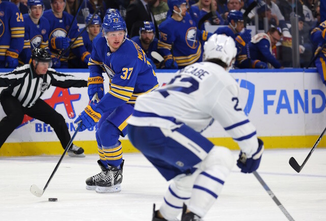 The Buffalo Sabres are looking for immediate help. Toronto Maple Leafs GM among the people watching the Sabres-Blues yesterday.