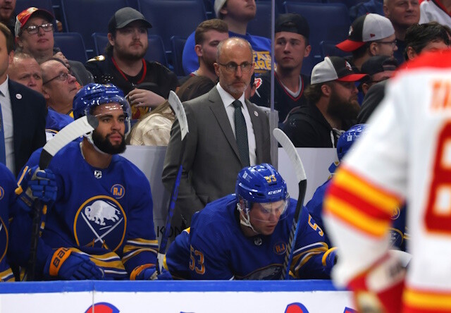 Buffalo Sabres coach likely back next season. Leafs Nick Robertson not enough to land an impact player. The Calgary Flames have cap space for free agency.