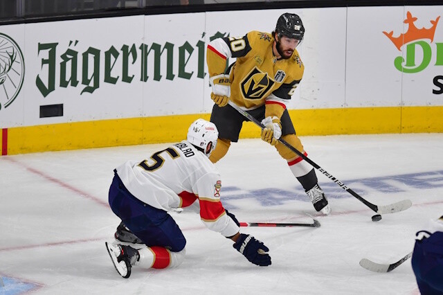 Aaron Ekblad will be ready for Game 1. Chandler Stephenson didn't practice. Alex Pietrangelo remains out. Torey Krug out tonight.