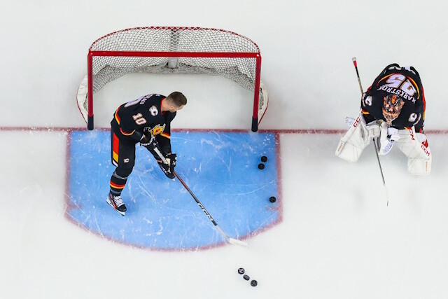 Calgary Flames, Jacob Markstrom and their goaltending situation. They will be looking for a winger for Jonathan Huberdeau.