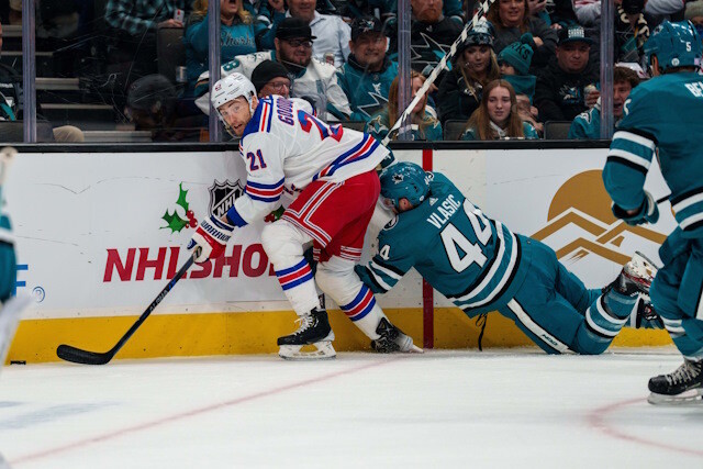 San Jose Sharks GM Mike Grier has to do what he can, but the league could be watching him and the New York Rangers.