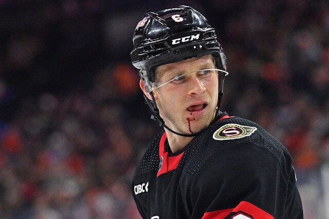 The Senators send defenseman Jakub Chychrun to the Washington Capitals for defenseman Nick Jensen and a 2026 third-round pick.