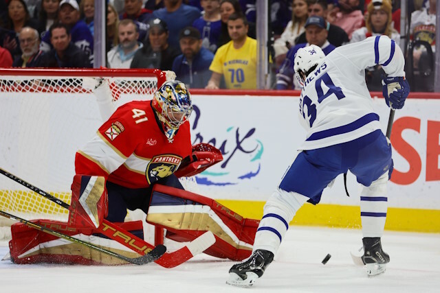 Marty Biron when asked if he likes the moves made by the Toronto Maple Leafs in net and on the blue line.