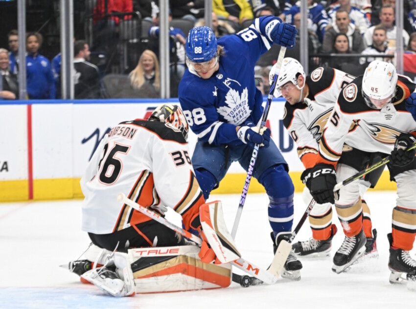 John Gibson out 3-6 weeks. Initial x-ray showed a fracture for Drew Doughty. William Nylander leaves early as a precaution.