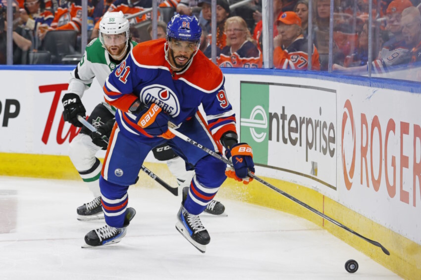 On why the Edmonton Oilers have not added a defenseman, and if they could be looking to add forward depth as well.