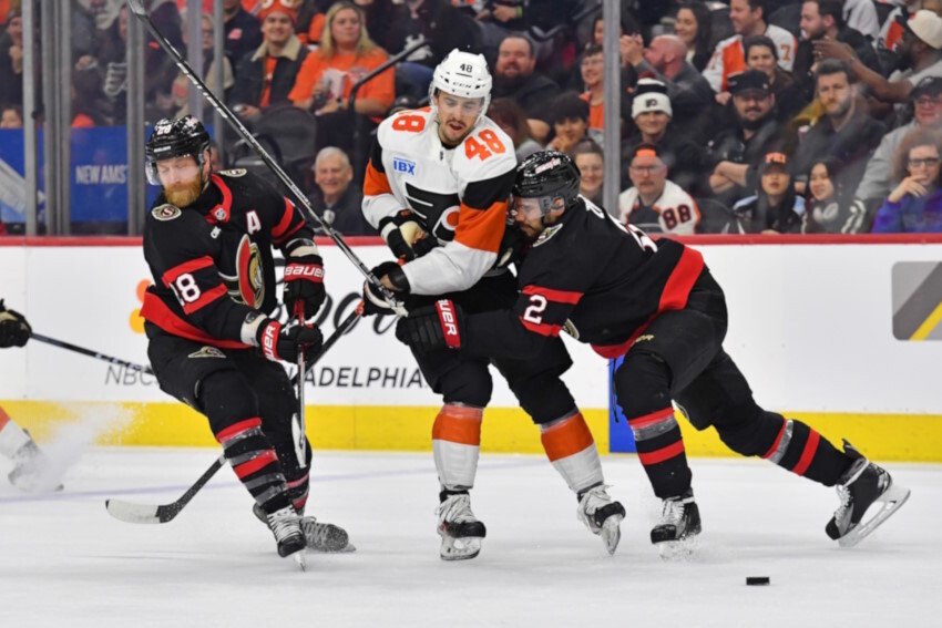 The Ottawa Senators and Philadelphia Flyers have been talking trade as a group of Flyers forwards could use a change of scenery.