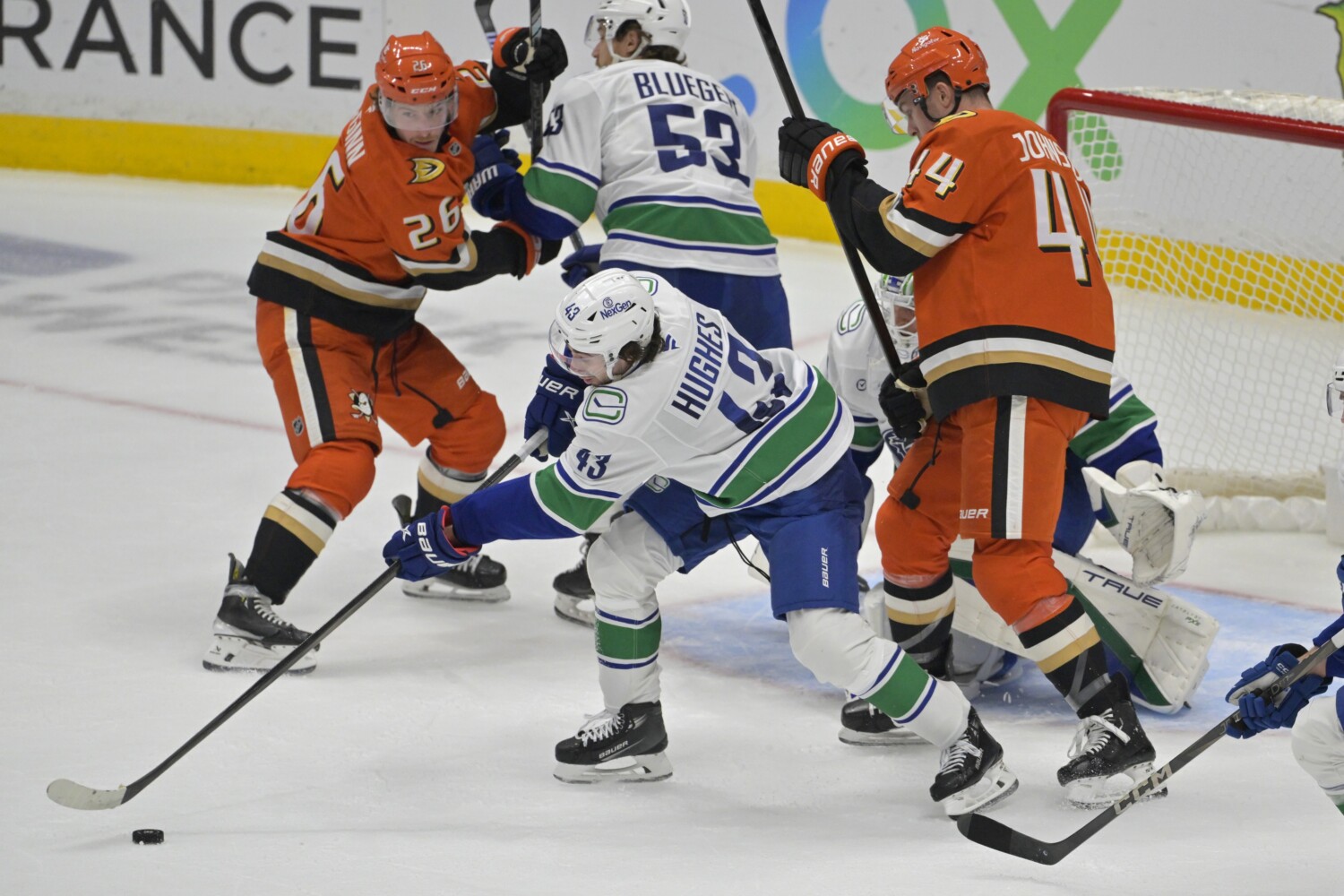 NHL: Vancouver Canucks at Anaheim Ducks