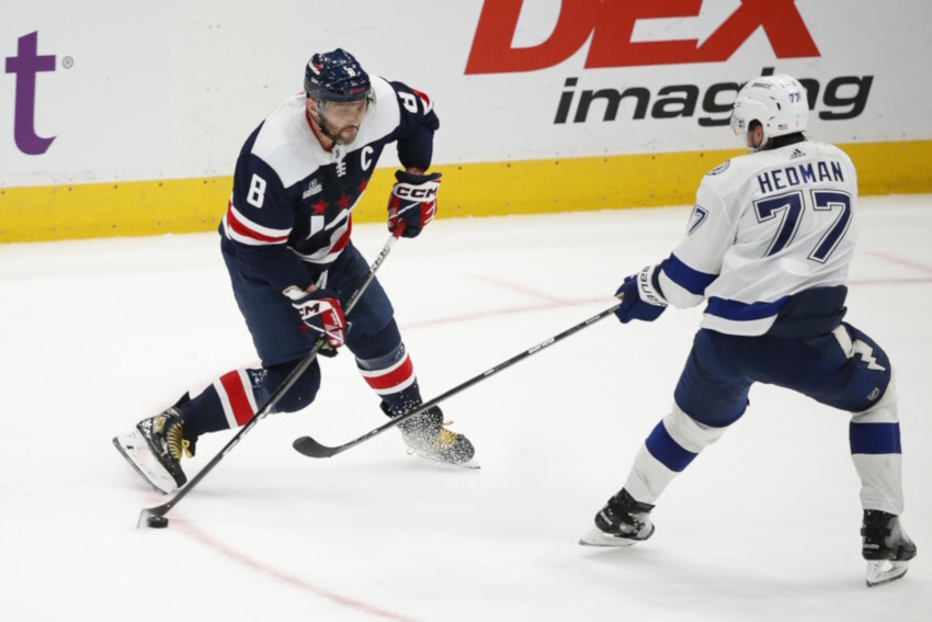 Rasmus Dahlin still not practicing. Victor Hedman misses his second consecutive game. Alex Ovechkin takes their morning skate.