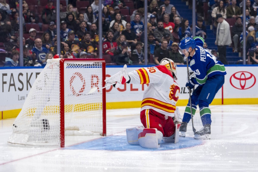 Dan Vladar wants to remain in Calgary. Vancouver Canucks GM on if an Elias Pettersson trade is possible and pending UFA Brock Boeser.